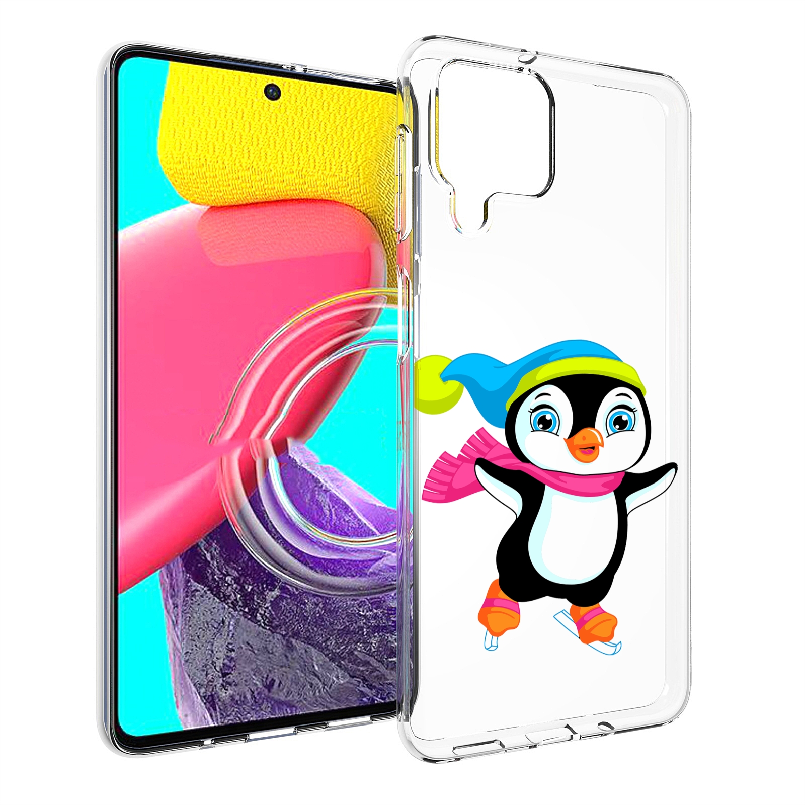 

Чехол MyPads пингвин на коньках для Samsung Galaxy M53 (SM-M536), Прозрачный, Tocco