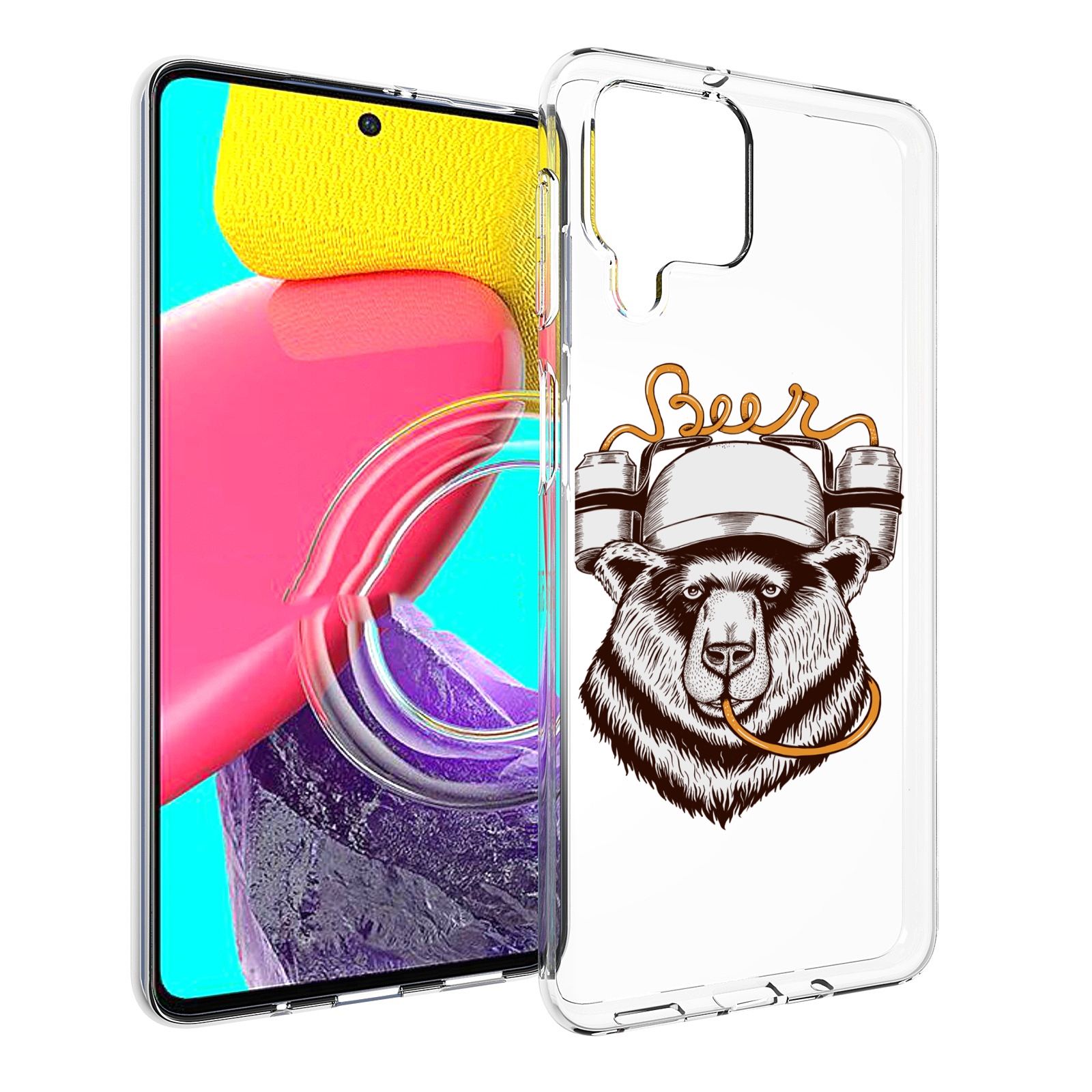 

Чехол MyPads пивной медведь для Samsung Galaxy M53 (SM-M536), Прозрачный, Tocco