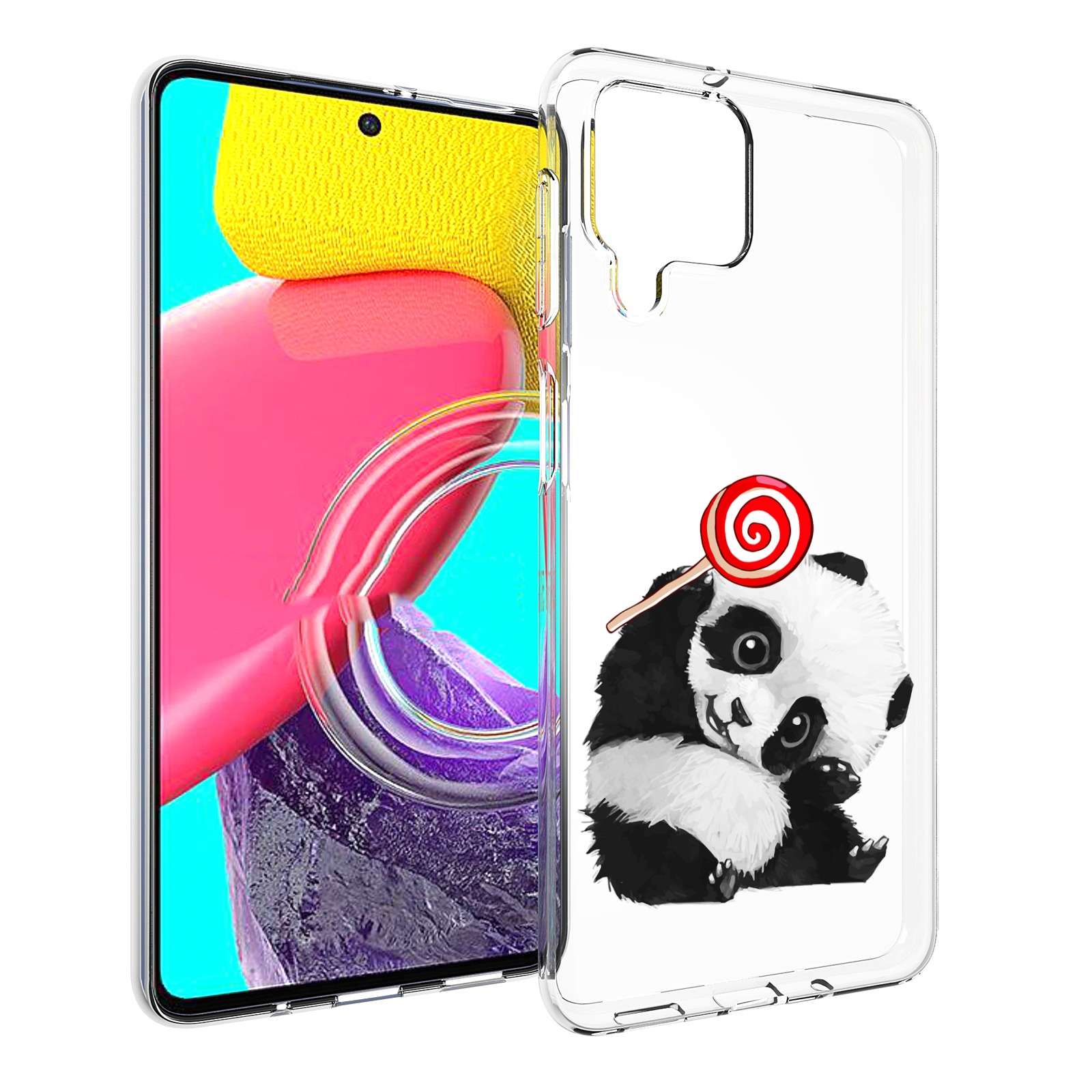 

Чехол MyPads панда с леденцом для Samsung Galaxy M53 (SM-M536), Прозрачный, Tocco