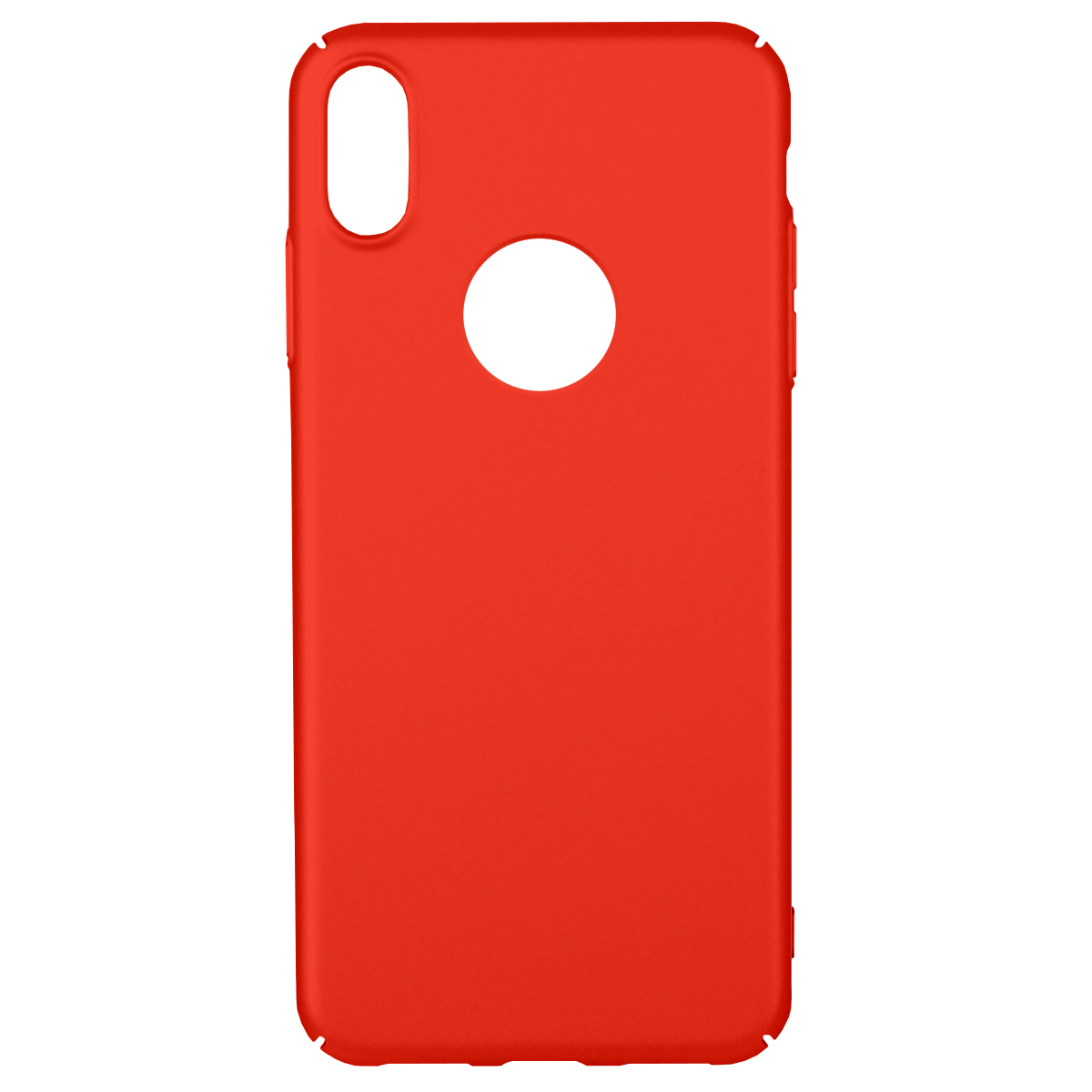 Ультратонкий пластиковый чехол Bruno Soft Touch для iPhone XS Max (Красный)