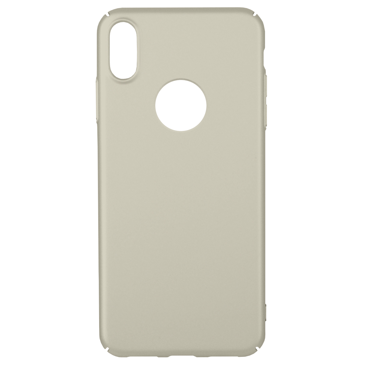Ультратонкий пластиковый чехол Bruno Soft Touch для iPhone XS Max (Светло-серый)
