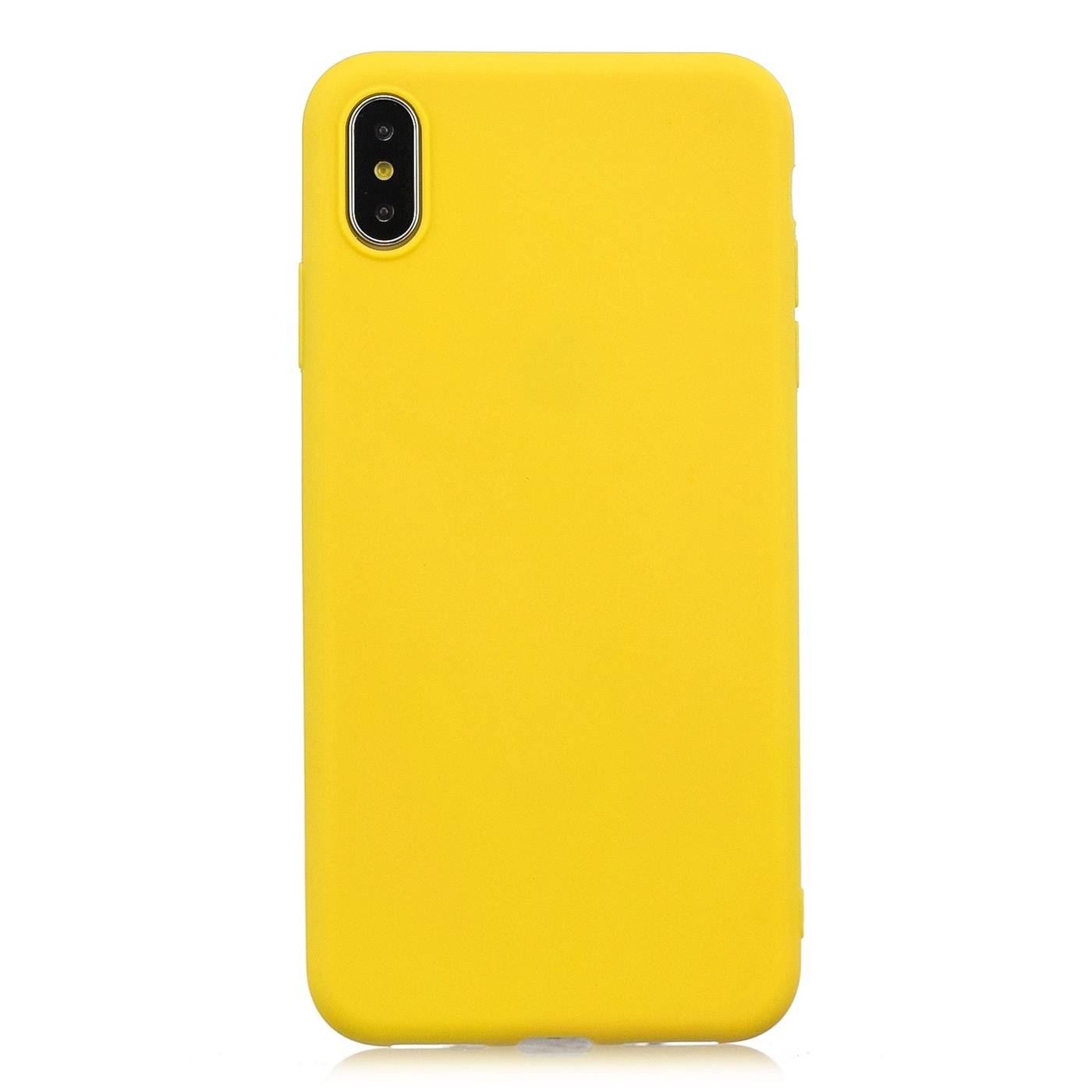 Ультратонкий пластиковый чехол Bruno Soft Touch для iPhone XS Max (Желтый)