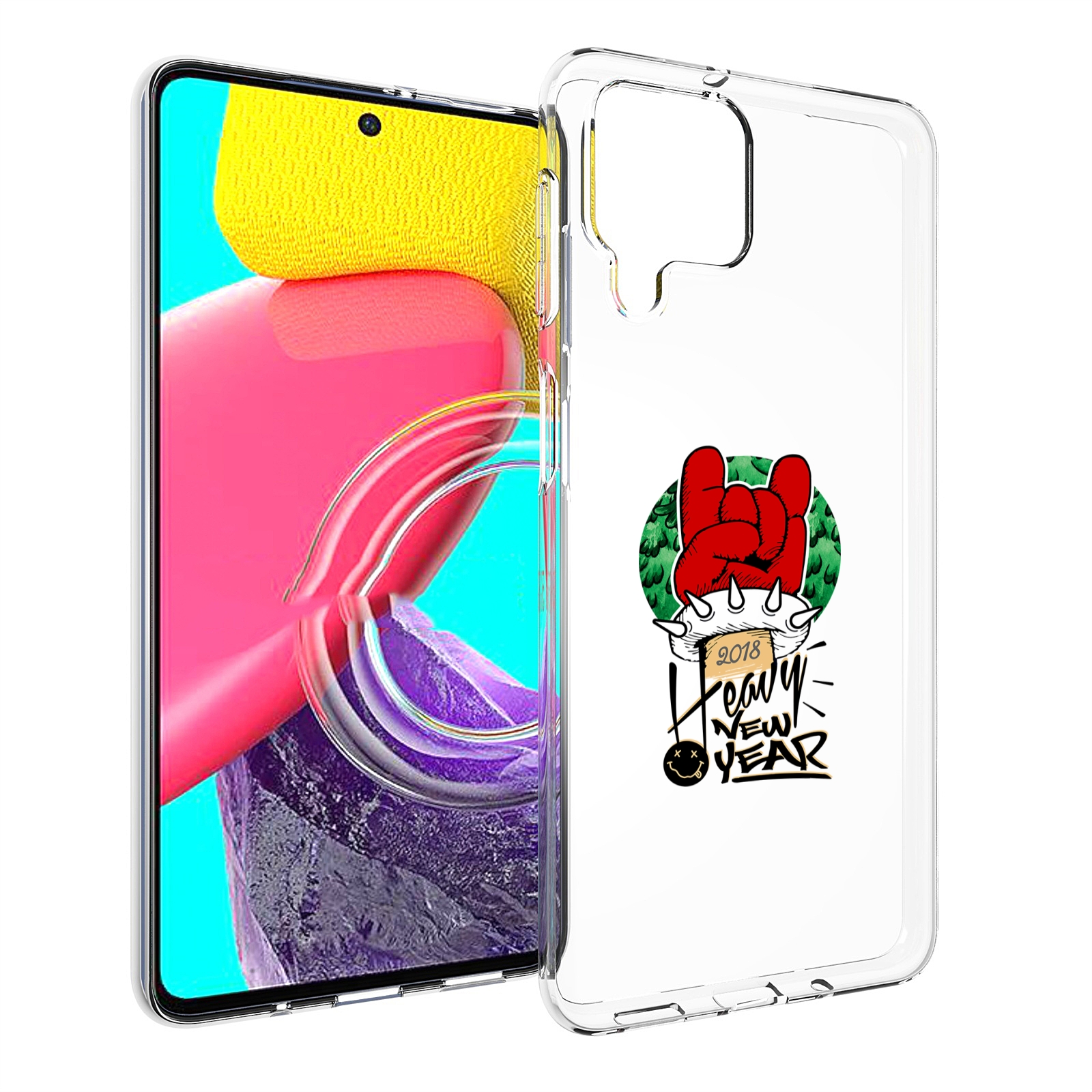 

Чехол MyPads Гангстер новый год для Samsung Galaxy M53 (SM-M536), Прозрачный, Tocco