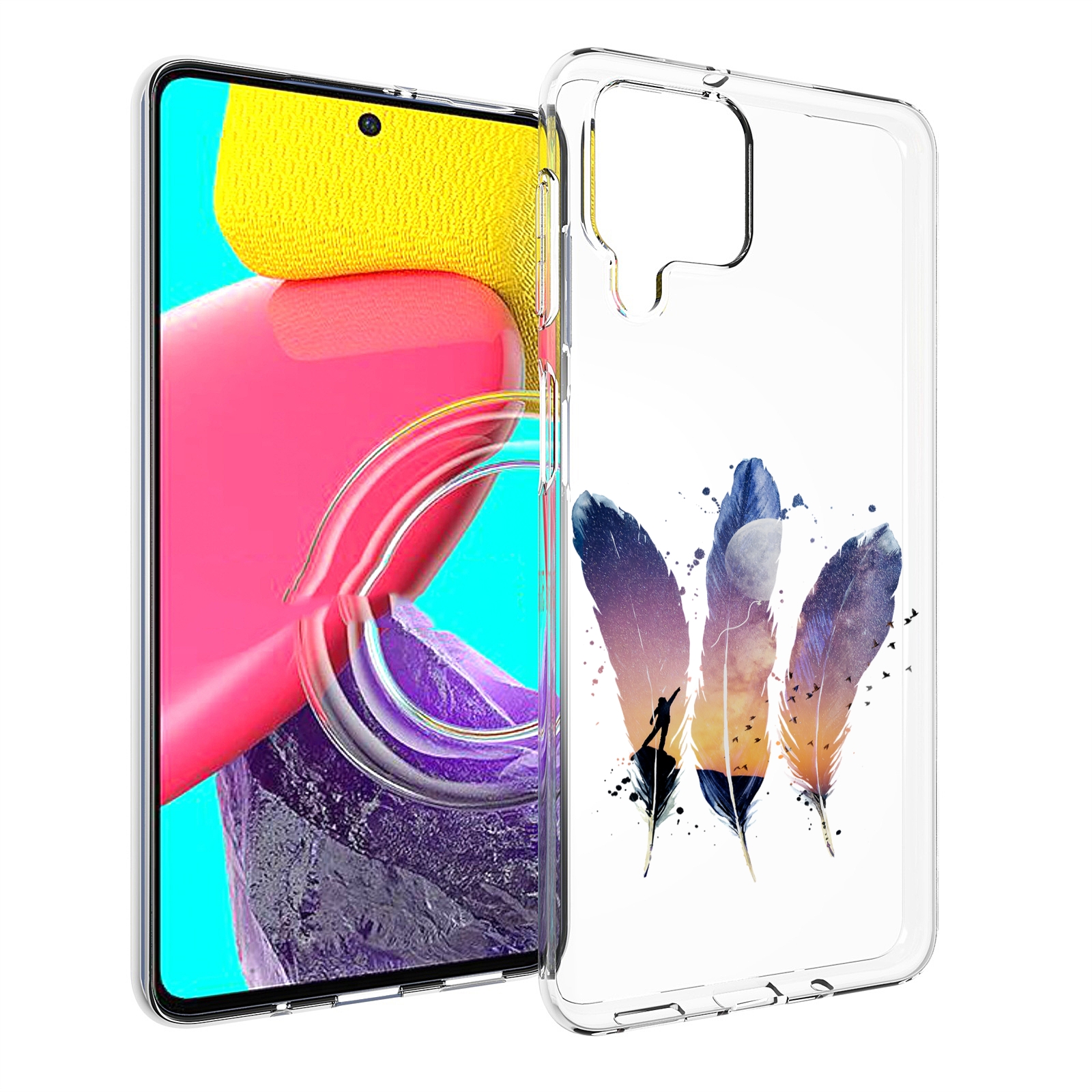 

Чехол MyPads небесные перья для Samsung Galaxy M53 (SM-M536), Прозрачный, Tocco