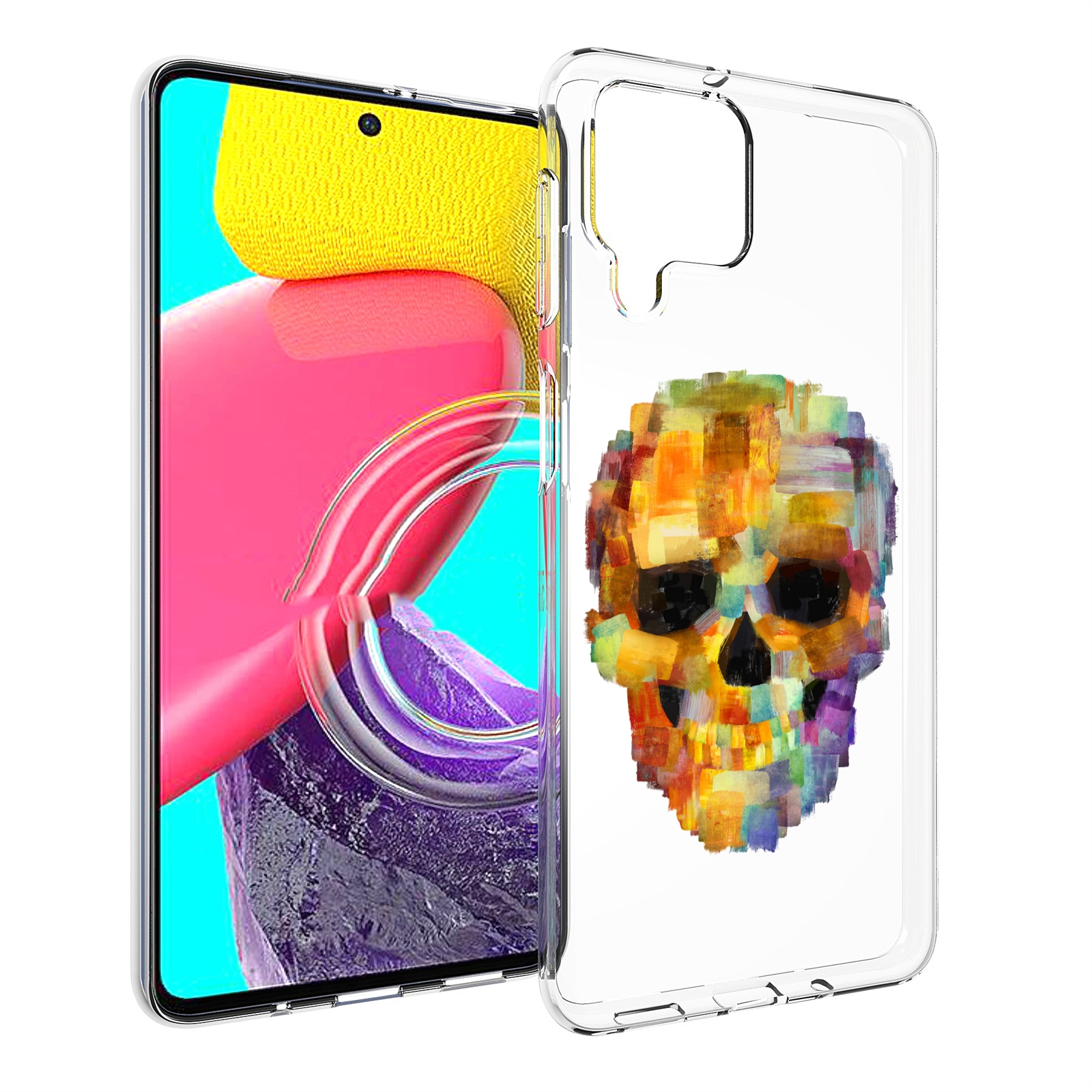 

Чехол MyPads нарисованный череп для Samsung Galaxy M53 (SM-M536), Прозрачный, Tocco