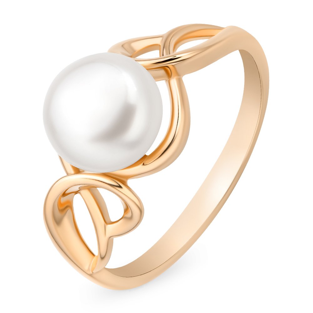 

Кольцо женское из красного золота с жемчугом 585Gold 201013551, р. 16, 201013551