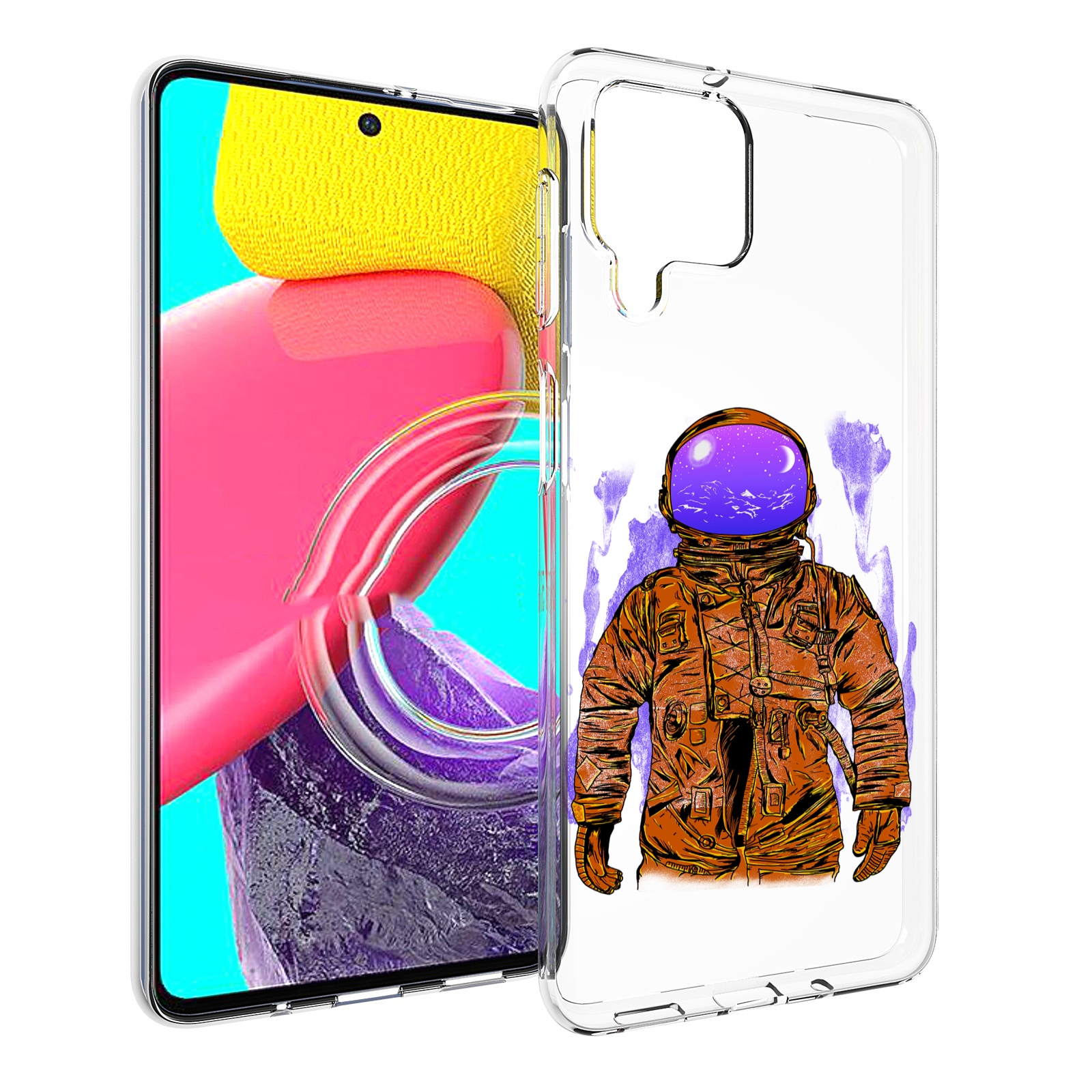 

Чехол MyPads нарисованный мужчина в скафандре для Samsung Galaxy M53 (SM-M536), Прозрачный, Tocco
