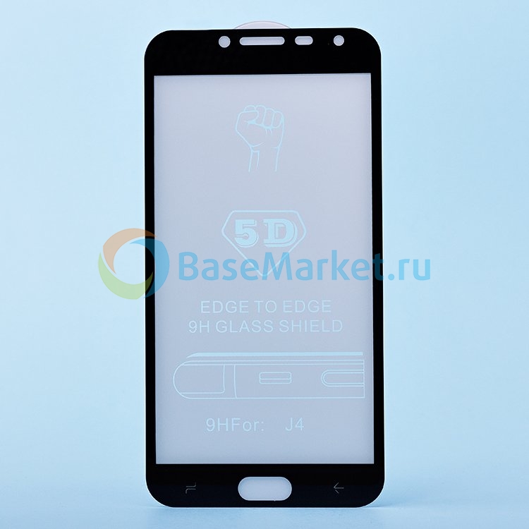 

Защитное стекло для Samsung J400F Galaxy J4 (2018) полное покрытие, черный (в упаковке)