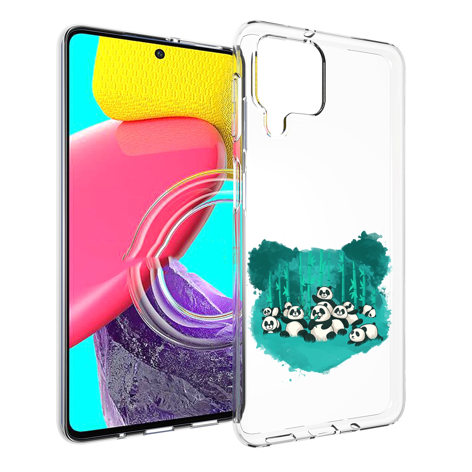 

Чехол MyPads нарисованные панды для Samsung Galaxy M53 (SM-M536), Прозрачный, Tocco