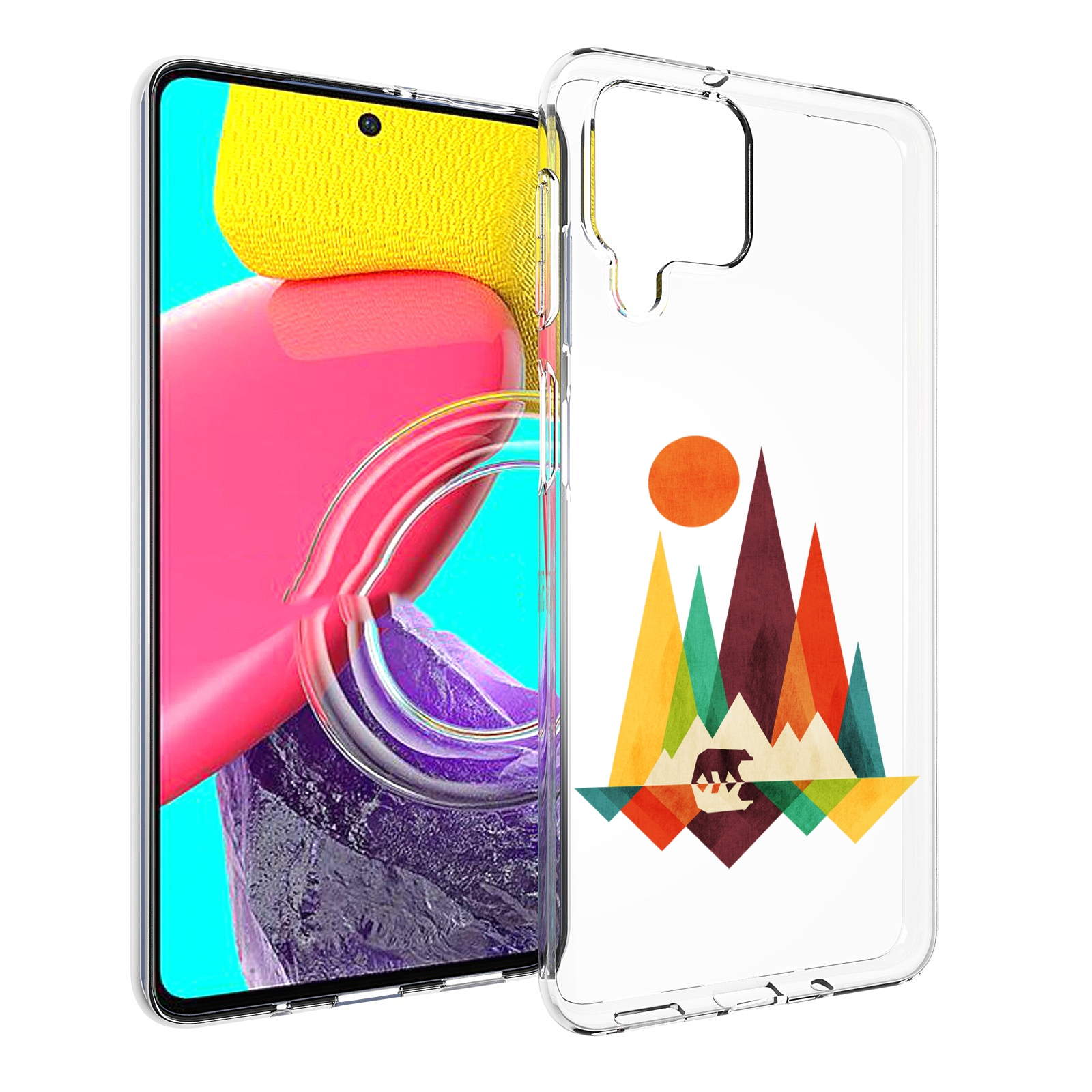 

Чехол MyPads нарисованные горы с медведем для Samsung Galaxy M53 (SM-M536), Прозрачный, Tocco