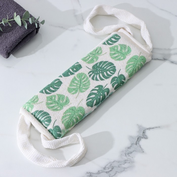 

Мочалка-лента для тела «Монстера» 10x30 см 2шт