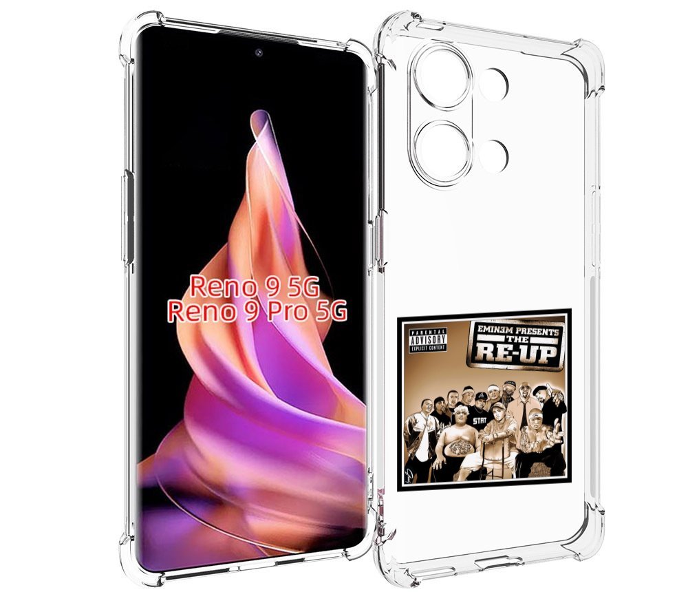 

Чехол MyPads EMINEM PRESENTS, THE RE-UP для Oppo Reno 9/Reno 9 Pro, Прозрачный, Tocco
