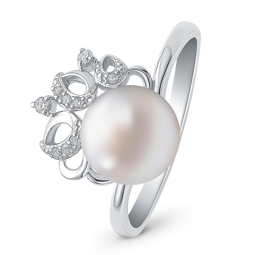 

Кольцо женское из серебра с жемчугом 585Gold 701009703, р, 701009703