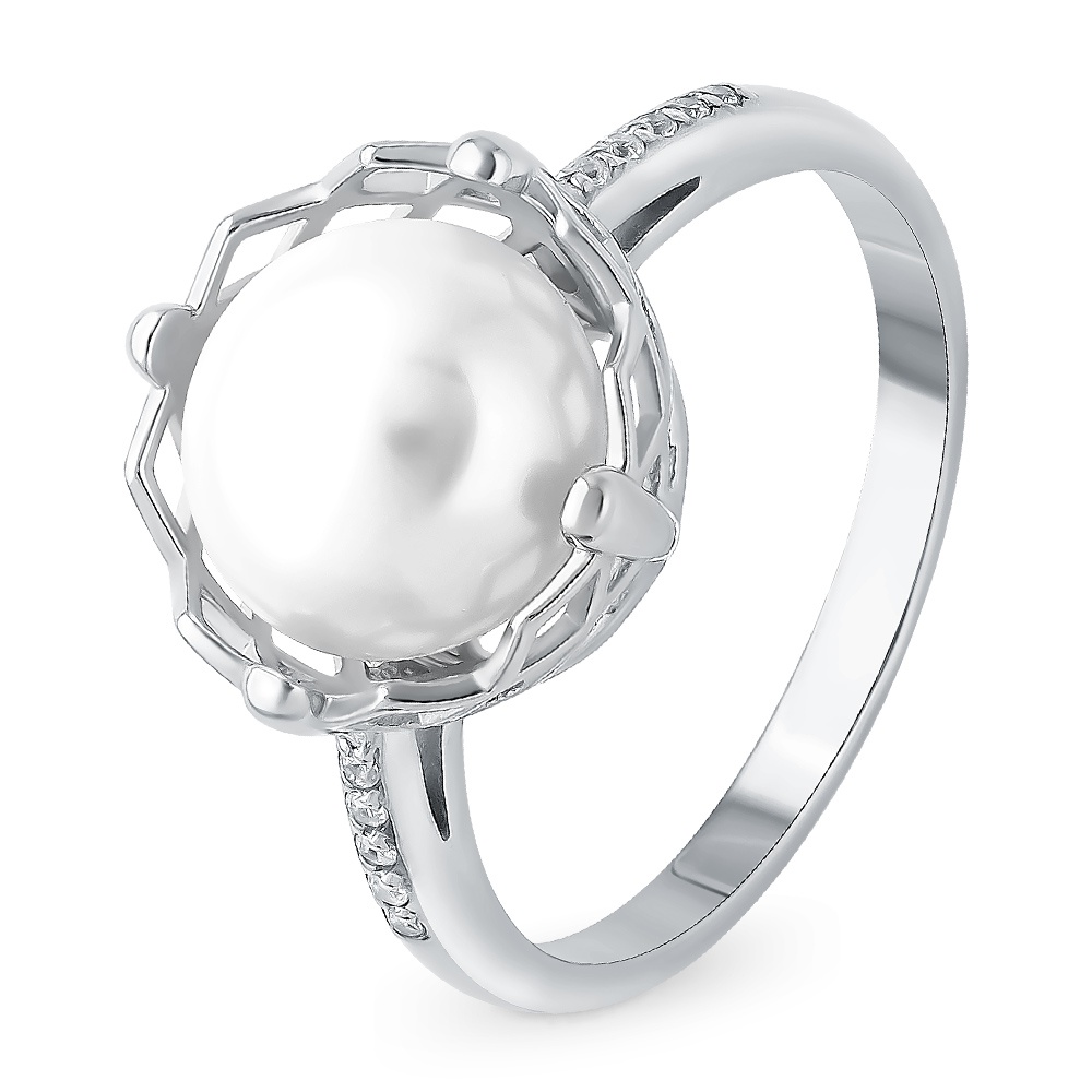 

Кольцо женское из серебра с жемчугом 585Gold 701009709, р. 18, 701009709