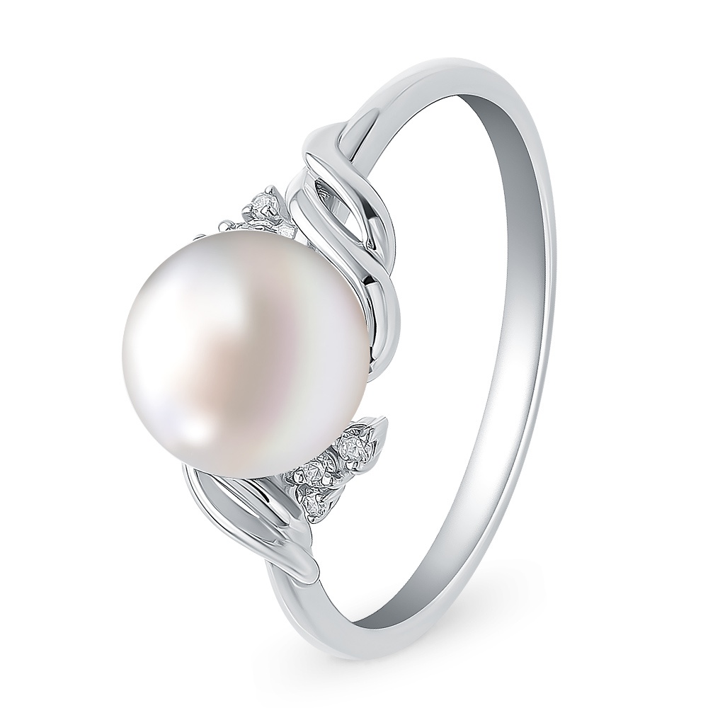 

Кольцо женское из серебра с жемчугом 585Gold 701009702, р, 701009702