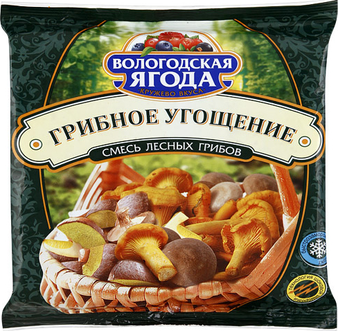 

Смесь лесных грибов Вологодская ягода Грибное угощение замороженная 300 г