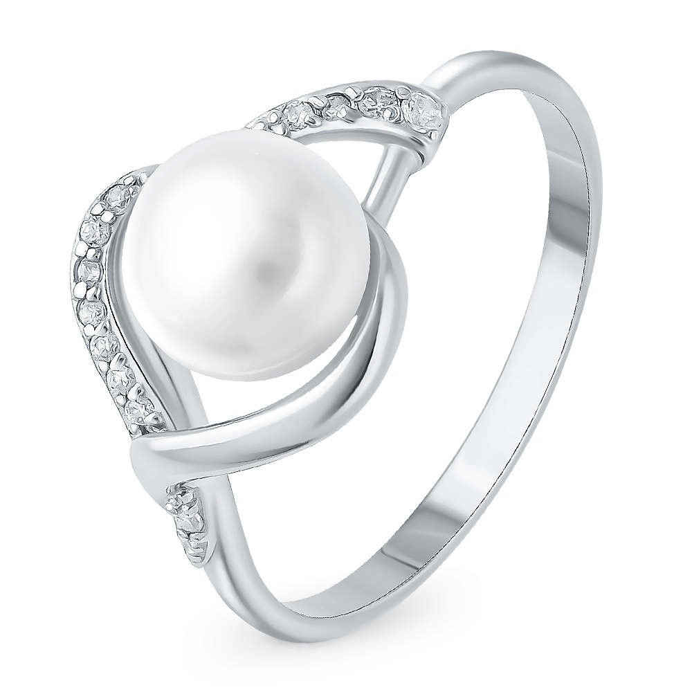 

Кольцо женское из серебра с жемчугом 585Gold 701009708, р, 701009708