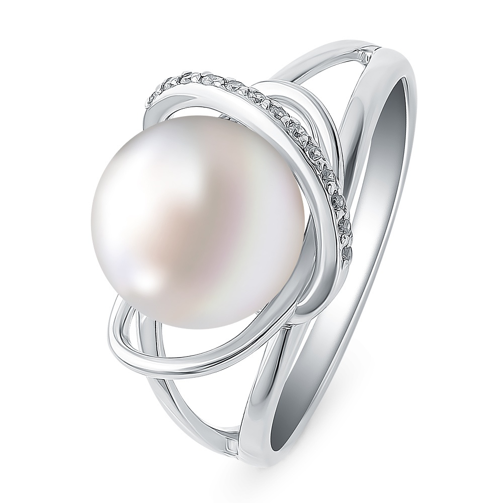 

Кольцо женское из серебра с жемчугом 585Gold 701009707, р, 701009707