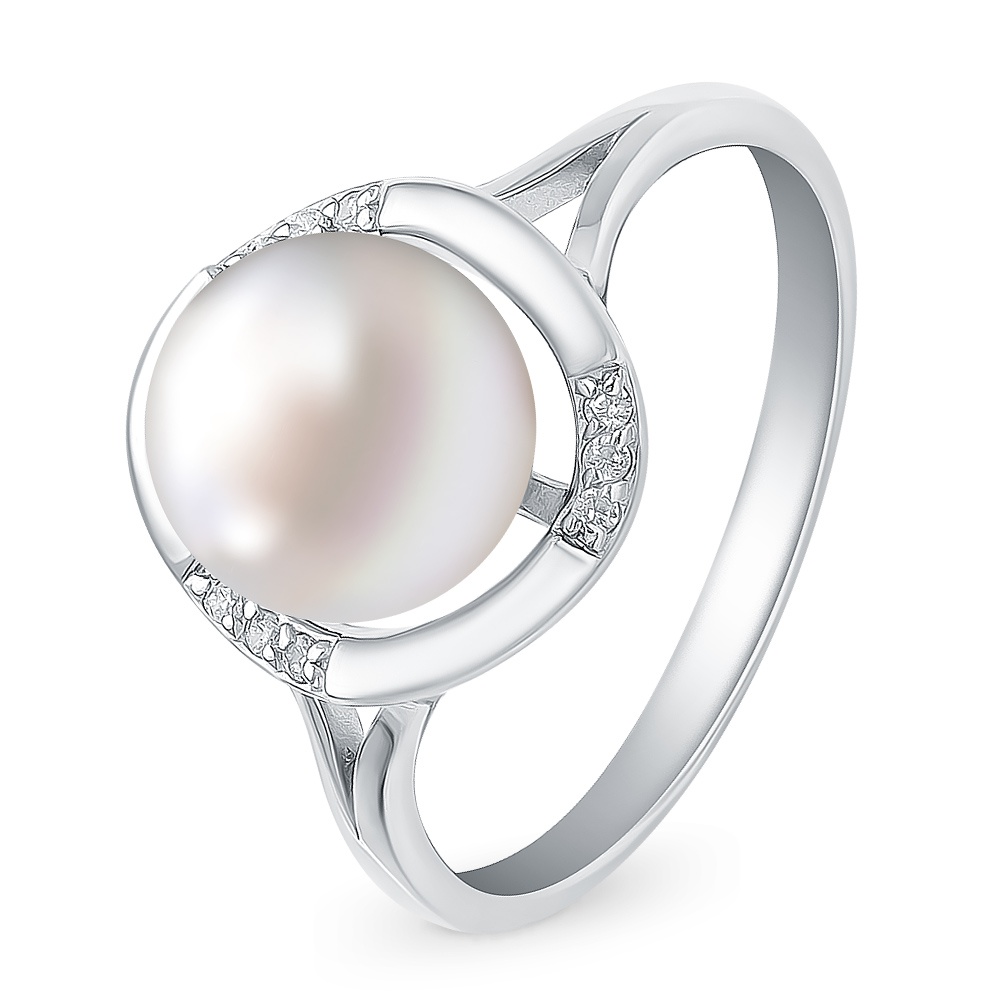

Кольцо женское из серебра с жемчугом 585Gold 701009696, р, 701009696