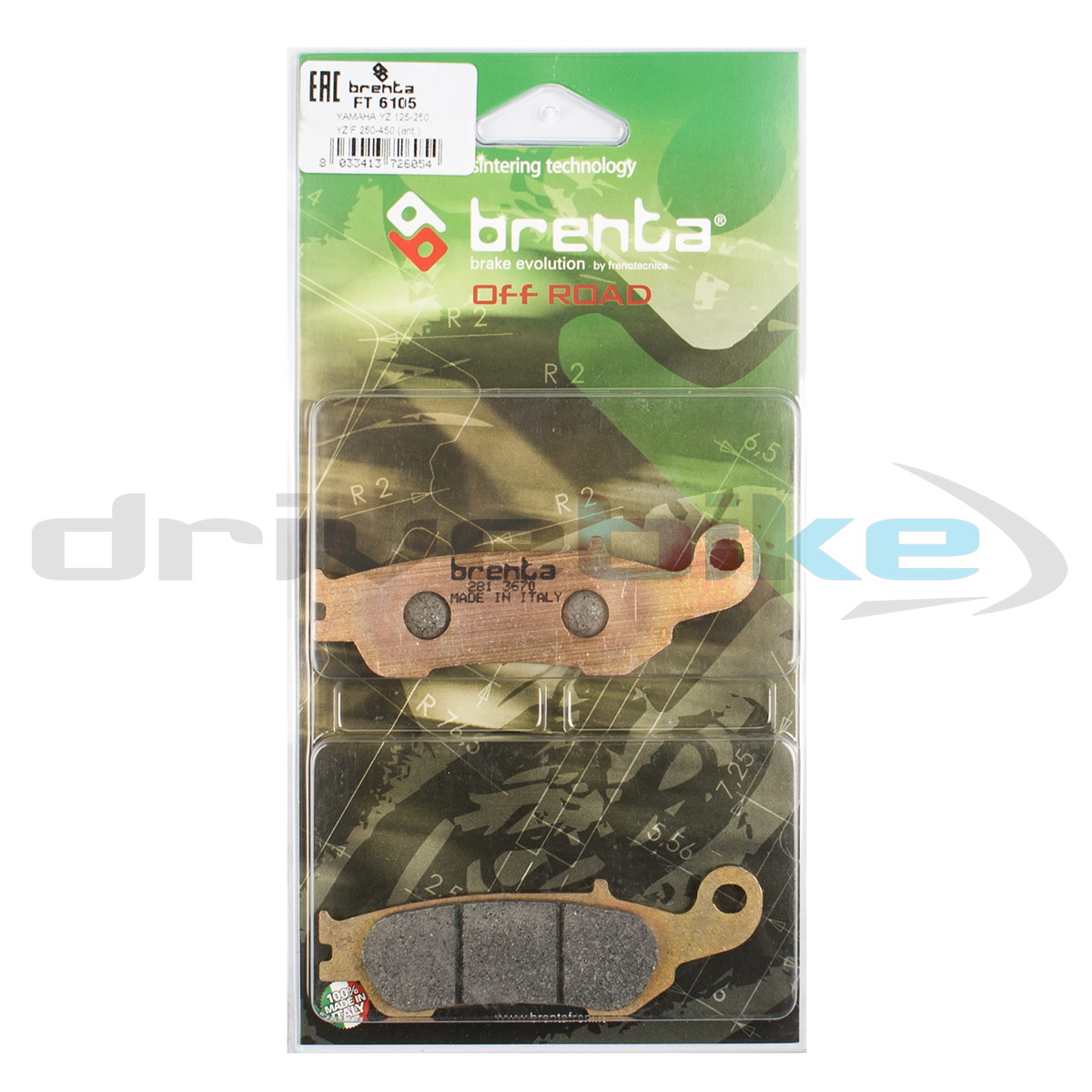 

BRENTA Тормозные колодки FT 6105 Off Road Sintered, 21-05461