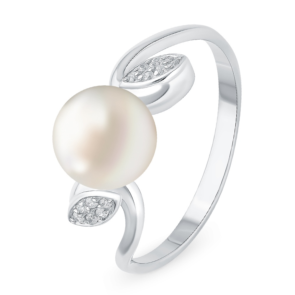 

Кольцо женское из серебра с жемчугом 585Gold 701009694, р. 18,5, 701009694