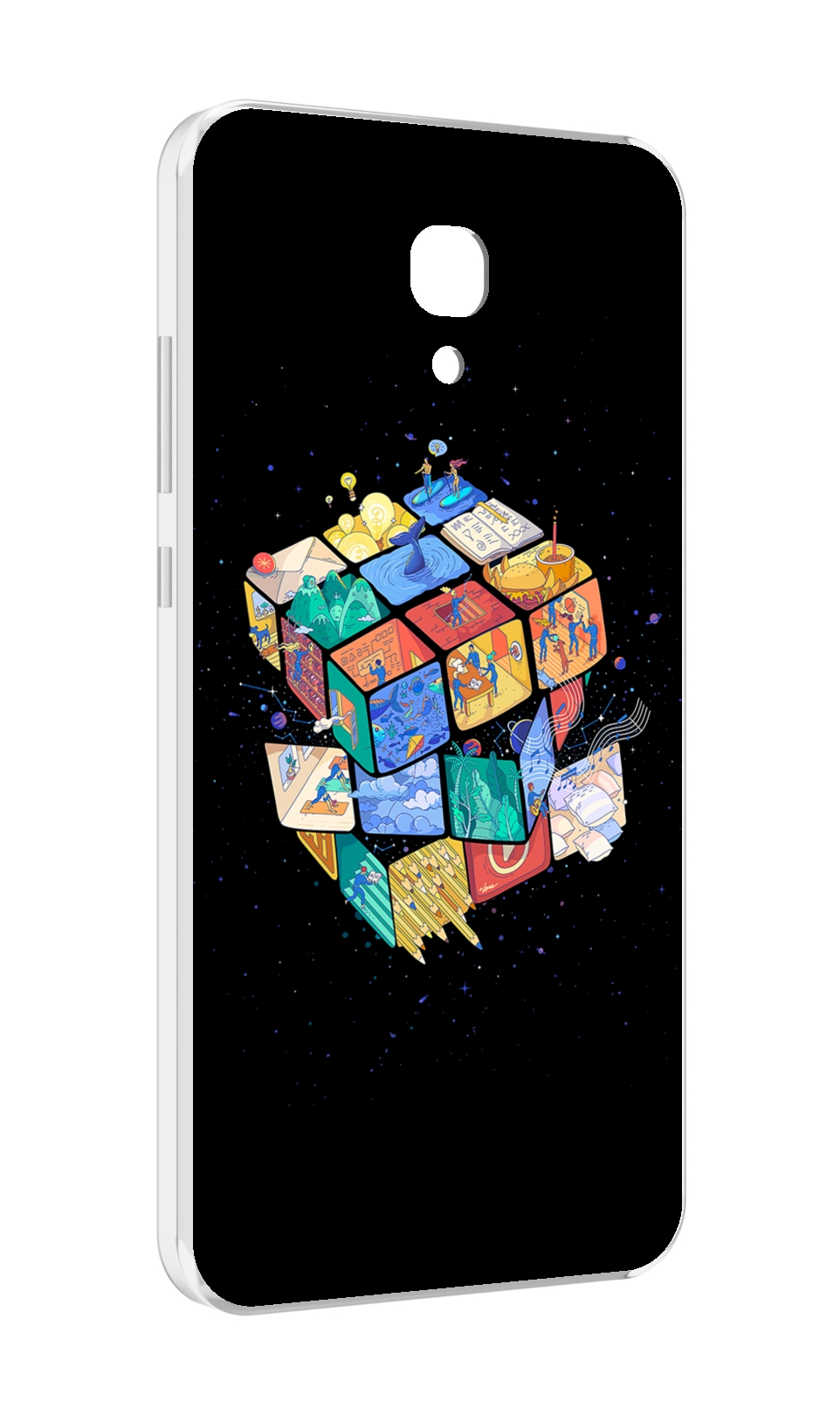 

Чехол MyPads Кубик-Рубика для Meizu M6 (M711Q), Прозрачный, Tocco