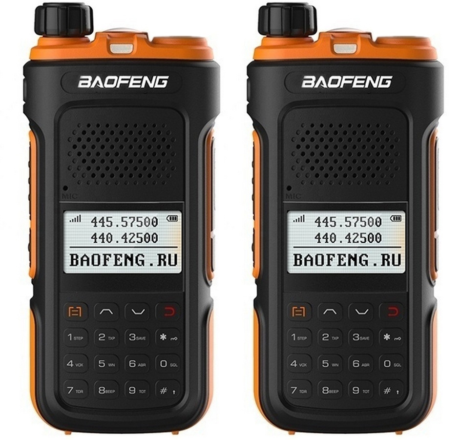 

Комплект универсальных раций Baofeng UV-10 2 шт., Оранжевый;черный, UV-10 2 шт.