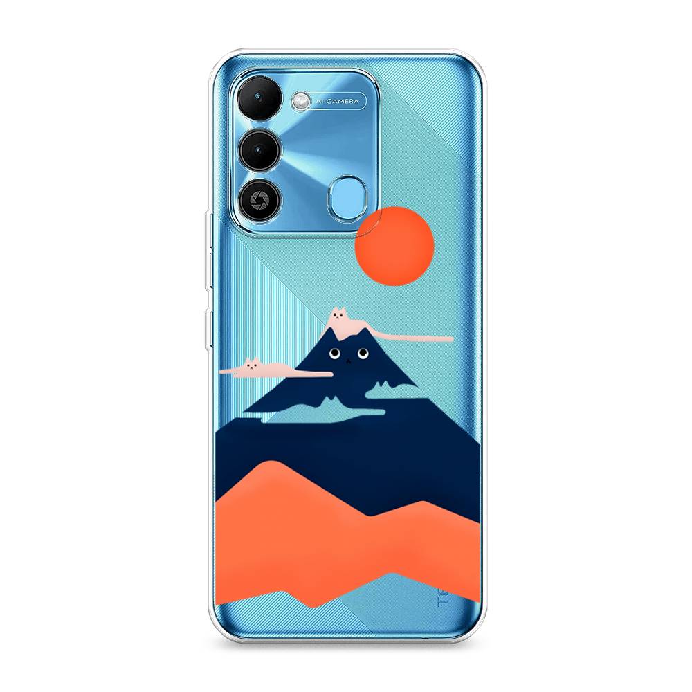 

Чехол на Tecno Spark Go 2022 "Кот-гора", Черный;оранжевый, 302850-4
