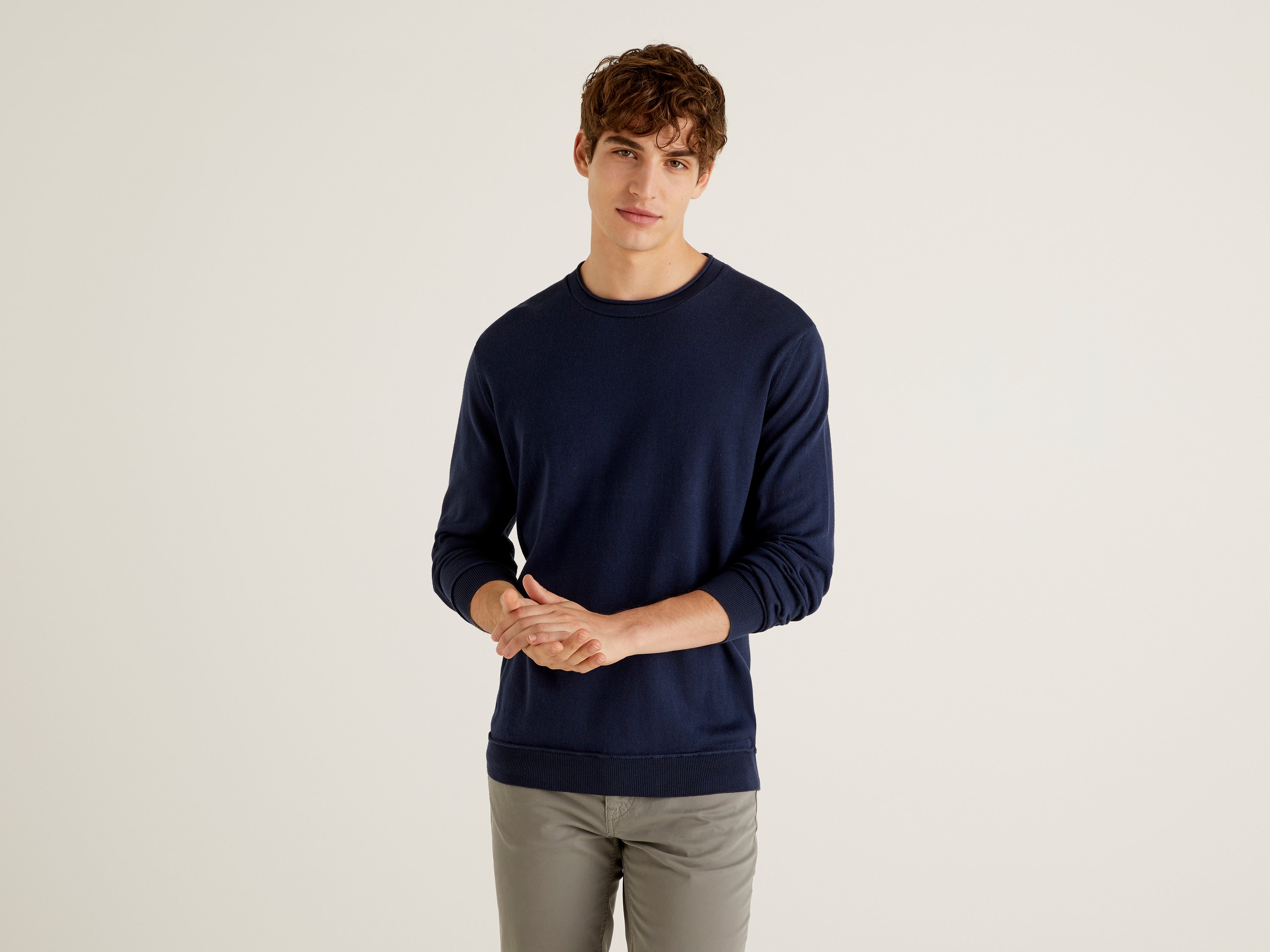 

Джемпер мужской United Colors of Benetton 21A_102CU1P16 синий 2XL, 21A_102CU1P16