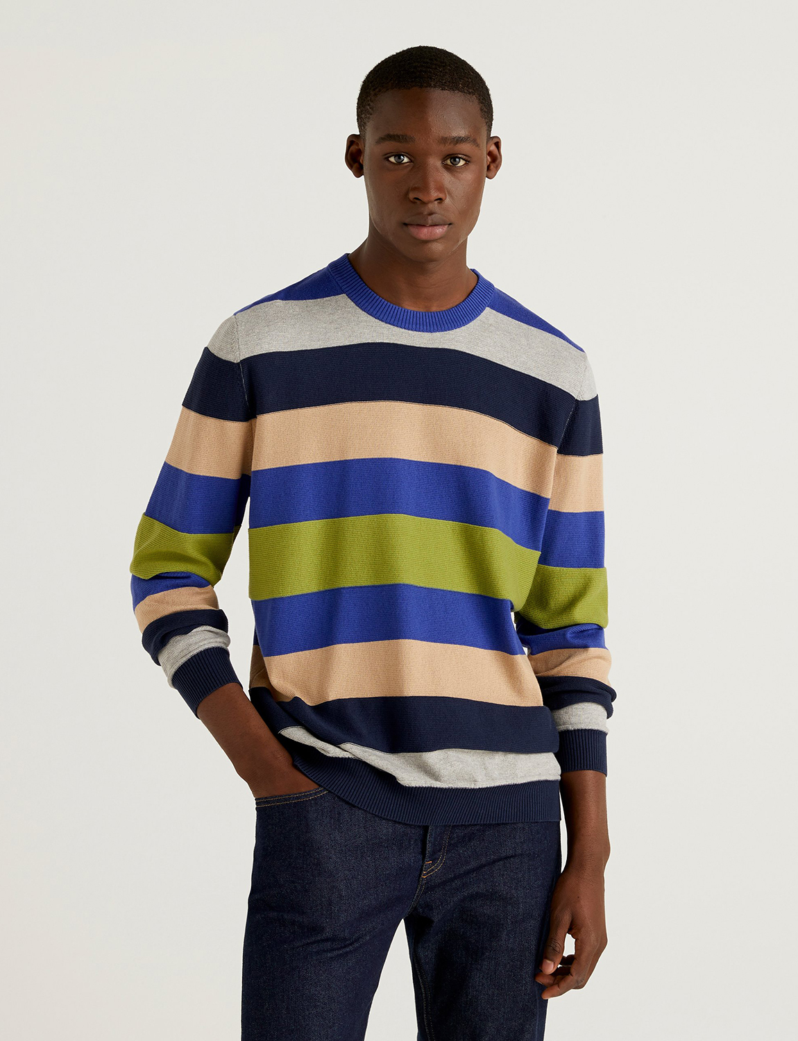 

Джемпер мужской United Colors of Benetton 21A_102CK1O92 разноцветный XS