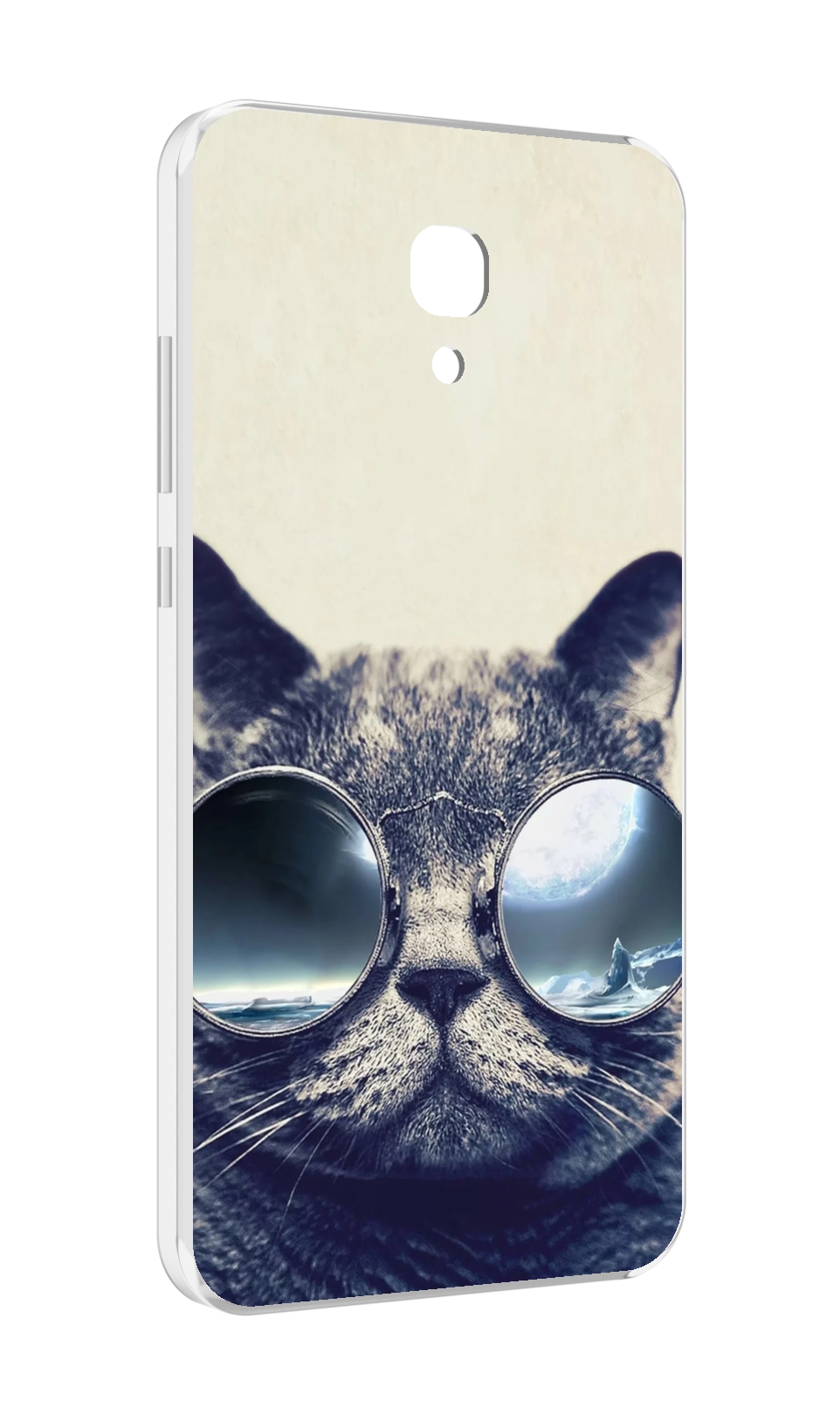 

Чехол MyPads Кот-в-очках-2 для Meizu M6 (M711Q), Прозрачный, Tocco