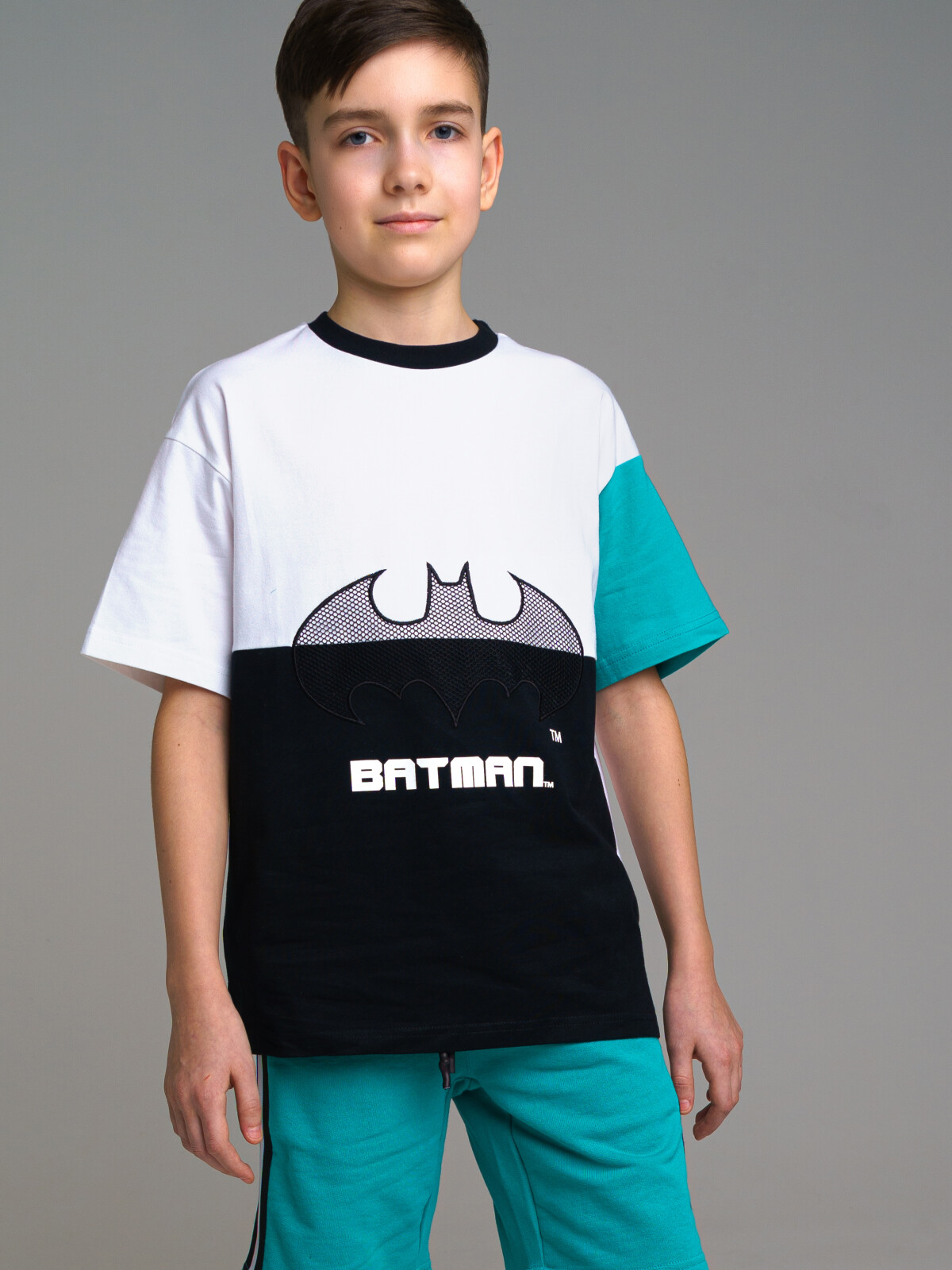 

Футболка детская PlayToday 12331103, цвет белый, черный, светло-зеленый, размер 158, Белый;черный;зеленый, 12331103