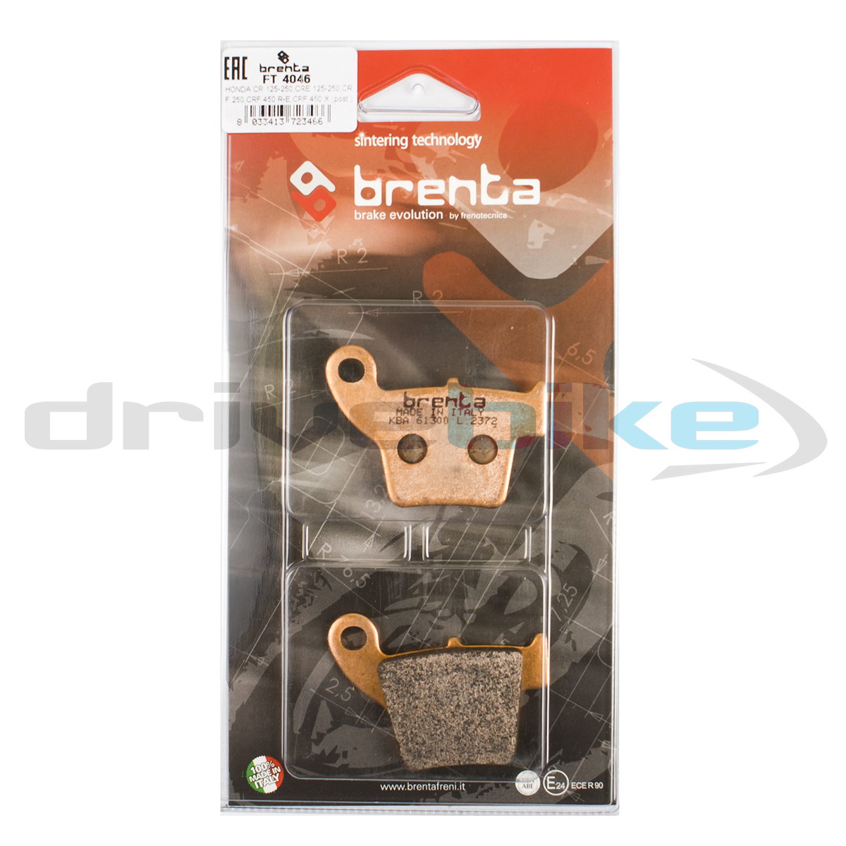 

Тормозные колодки Brenta Sintered FT4046, 21-05386