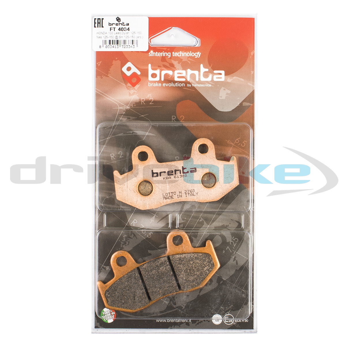 

Тормозные колодки Brenta Sintered FT4034, 21-05384