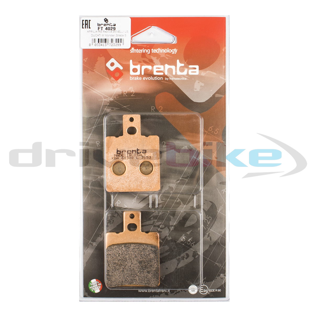 

Тормозные колодки Brenta Sintered FT4029, 21-05383