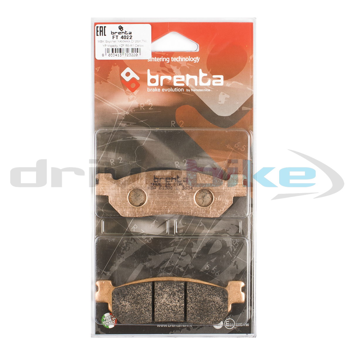 

Тормозные колодки Brenta Sintered FT4022, 21-05380