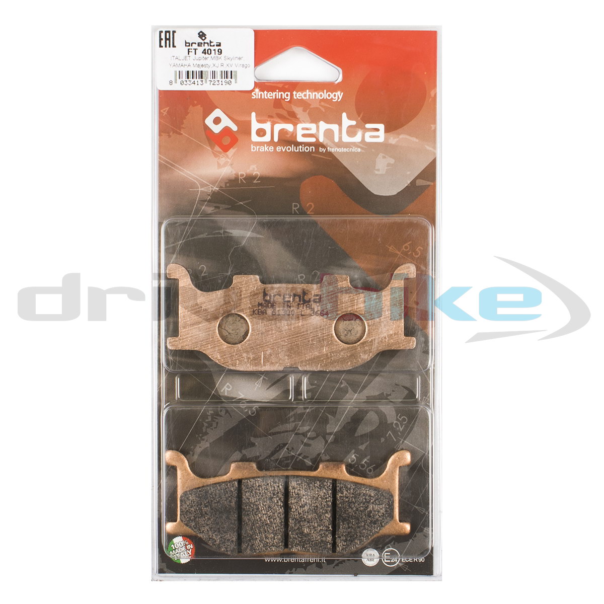 

Тормозные колодки Brenta Sintered FT4019, 21-05379