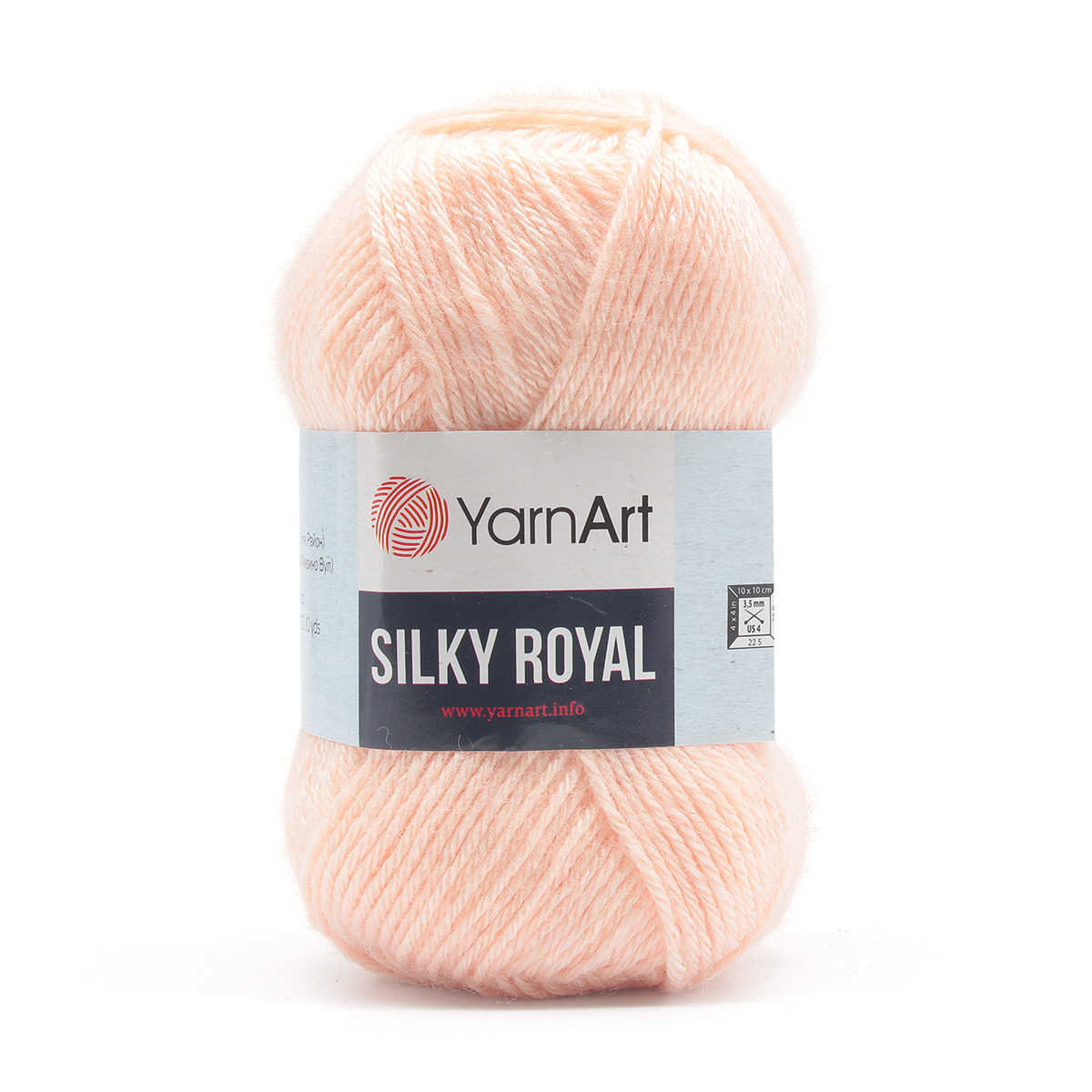 фото Пряжа yarnart silky royal 50г, 140м (шёлковая вискоза, меринос) (441 пудровый), 5 мотков