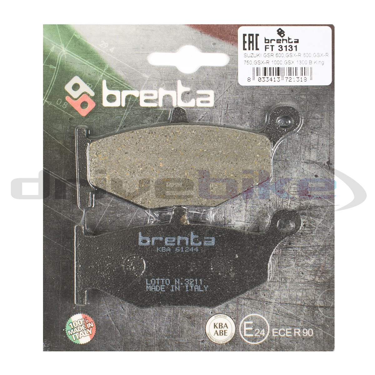 Тормозные колодки Brenta Organic FT3131 1748₽