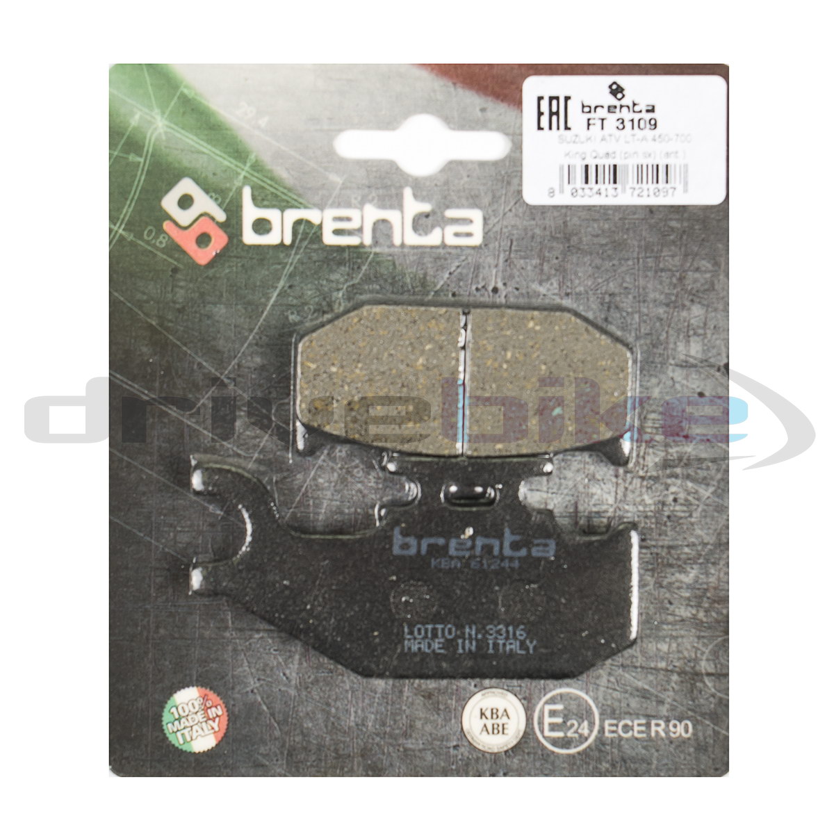 

Тормозные колодки Brenta Organic FT3109, 21-05365