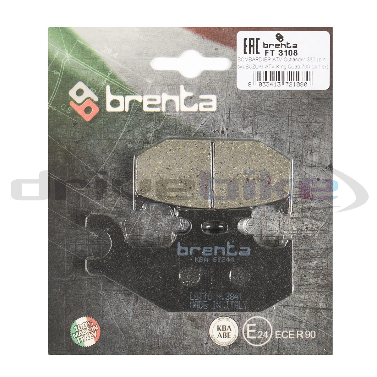 

Тормозные колодки Brenta Organic FT3108, 21-05364