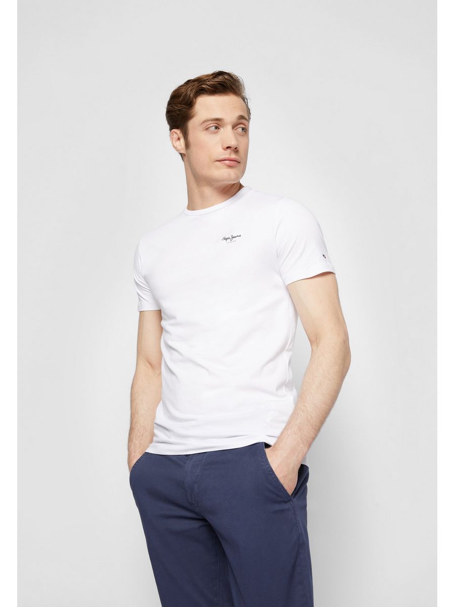 

Футболка мужская Pepe Jeans PE122O0FG белая 2XL, Белый, PE122O0FG