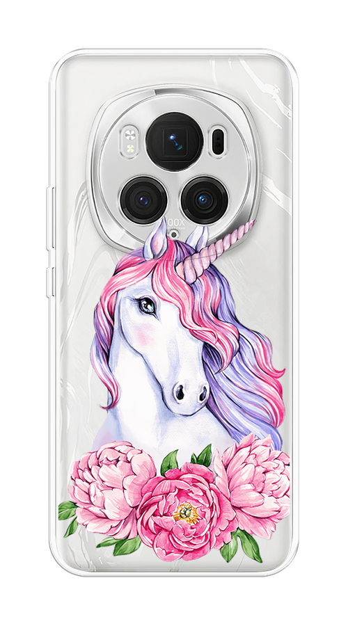 

Чехол на Honor Magic 6 Pro "Единорог с пионами", Розовый;белый;зеленый, 6123750-1