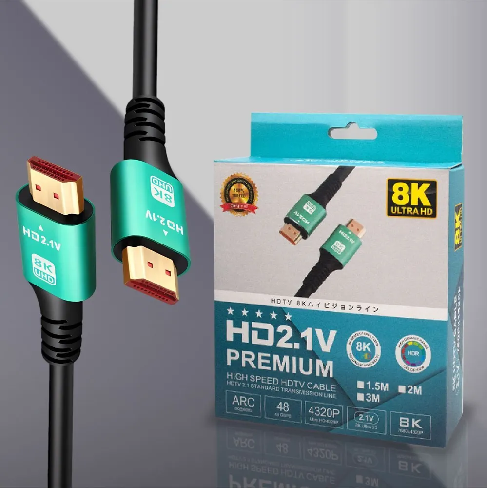 Кабель NoBrand HDMI - HDMI, 3м Black HDMI/HDMI Premium 8K голубой,  черный