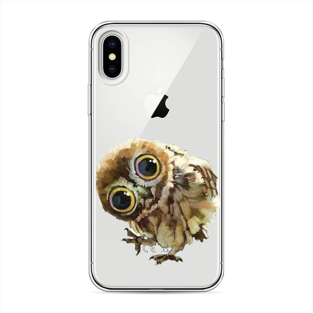 

Чехол Awog на Apple iPhone XS (10S) / Айфон XS (10S) "Любопытный совенок", Разноцветный, 11850-1