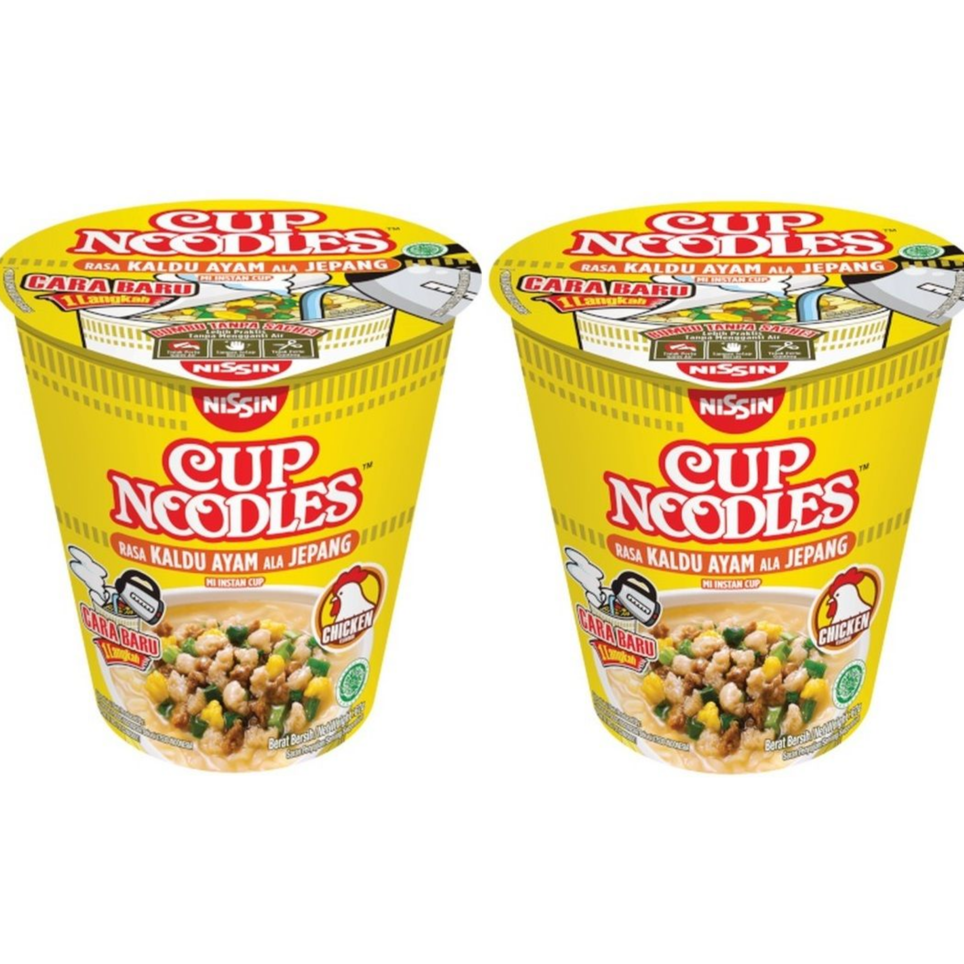 Лапша быстрого приготовления Nissin Cup Noodles со вкусом курицы, 2 шт по 67 гр