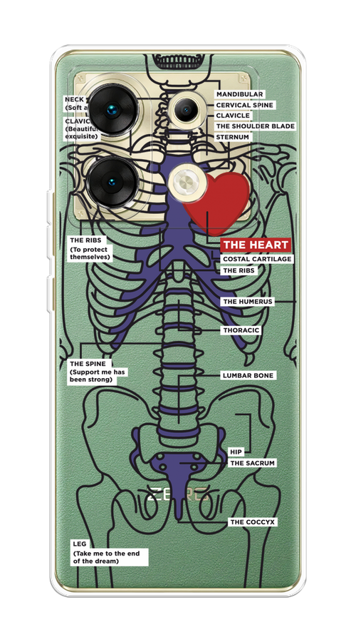 

Чехол на Infinix Zero 30 5G "Скелет человека", Прозрачный;синий;красный, 3104950-1