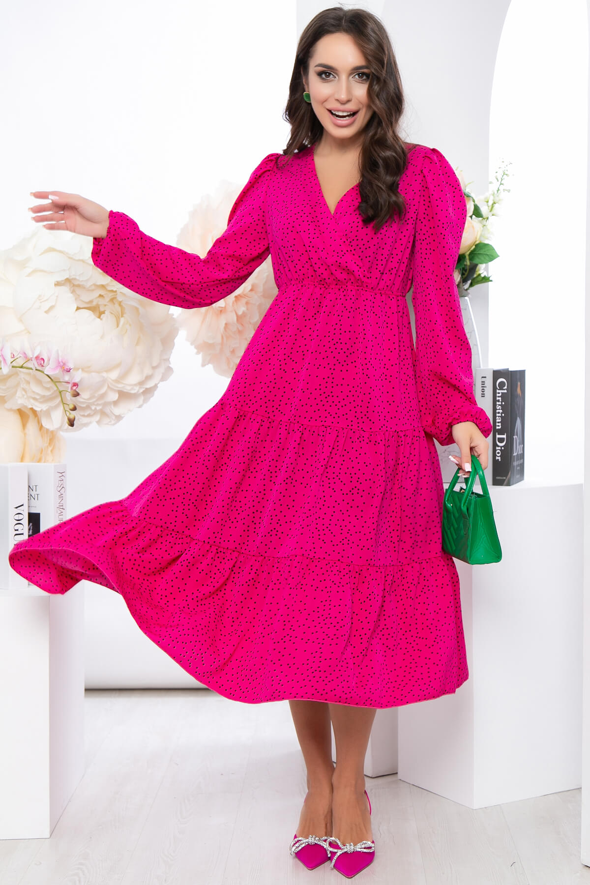 Платье женское LT Collection Трепетное чувство розовое 52 RU