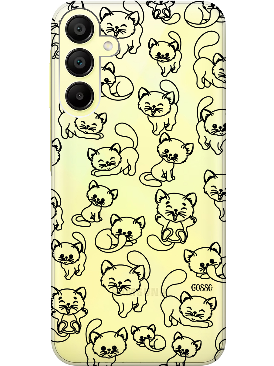 

Силиконовый чехол на Samsung Galaxy A15 с рисунком "Cute Kitties" прозрачный, Прозрачный;черный, 20012138