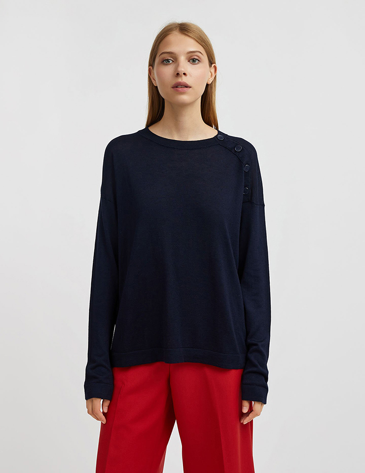 

Джемпер женский United Colors of Benetton 21A_1011E1P03 синий M, 21A_1011E1P03